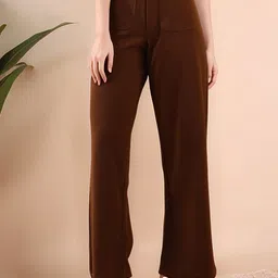 Mast & Harbour Women High-Rise Easy Wash Trousers-picture-26
