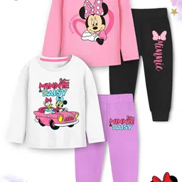 Disney By Miss and Chief Girls Pack Of 2 Minnie & Daisy Printed T-shirt With Joggers-picture-21