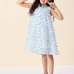Stylo Bug Floral Print Georgette A-Line Dress-picture-33