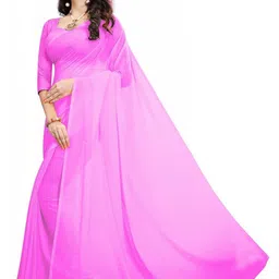 FANCYNINE Poly Georgette Saree image 5