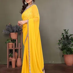Nirmohi Fashion Women Pure Georgette Saree image 2