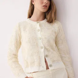 Trendyol Women Floral Cardigan with Embellished Detail-image-48
