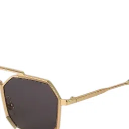 SPADEACES Unisex Other UV Protected Lens Sunglasses GOLD BLACK POLYGON -216 image 4