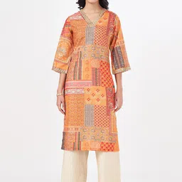 RANGMANCH BY PANTALOONS Women Geometric Printed Kurta-picture-22