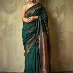 AAVEE Woven Design Zari Silk Blend Saree-picture-23