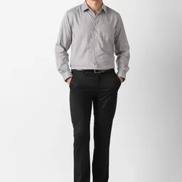 Van Heusen Regular Fit Micro Checks Checked Pure Cotton Formal Shirt image 4