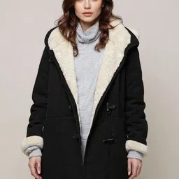 Mast & Harbour Hooded Faux Fur Trim Cotton Parka Jacket-picture-38