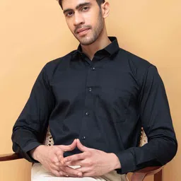 Foomer Standard Checked Spread Collar Cotton Shirt-picture-28