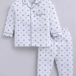 BABY GO Boys Printed Pure Cotton Shirt with Pyjamas-picture-10