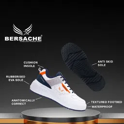 BERSACHE Men Leather Sneakers image 4