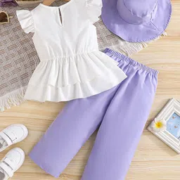 INCLUD Girls Round Neck Top With Trousers image 2