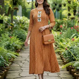 ARADHNA Women Paisley Printed Thread Work Kurta image 4