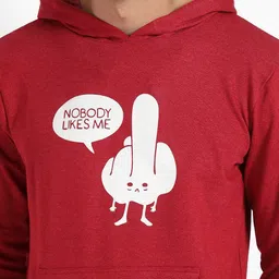 Campus Sutra Men Printed Hooded Sweatshirt image 5