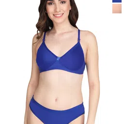 Liigne Women Pack Of 2 Everyday Non Padded Bra Pure Cotton Lingerie Set-picture-30