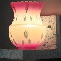 SOMIL Pink Glass Cylinder Printed Wall Lamps-picture-13