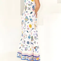 StyleCast Women Abstract Print Shoulder Straps A-Line Maxi Dress image 4