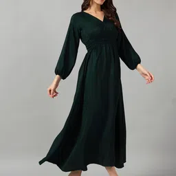 Krunal Raiyani V Neck Fit And Flare Maxi Dress-picture-34
