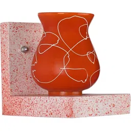 1ST TIME Orange & Orange Printed Wood Contemporary Abstract Shaped Shaped Wall Lamp-picture-12