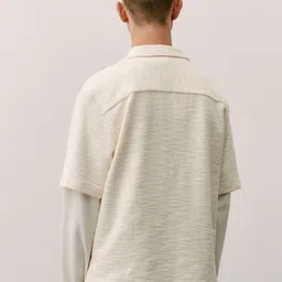 H&M Textured Short-Sleeved Shirt image 2