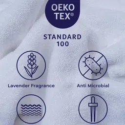 Feather & Spun Pack of 2 Pure Snow Lavender Antimicrobial Resort & SPA Hand Towel image 2