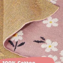 haus & kinder Pink & White Floral AC Room 500 GSM Single Bed Blanket image 3