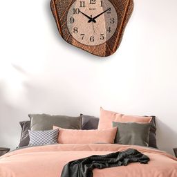 OLIVE TREE Brown & Black Printed Wooden Contemporary Wall Clock-picture-21