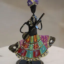 The SK Creative Arts Multicoloured Rajasthani Musicians Showpiece - Set of 3 image 2