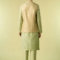 Diwas by Manyavar Men Regular Kurta with Trousers image 3
