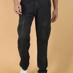 Stylecast X Kotty Men Relaxed Straight Fit Mid-Rise Cotton Cargos-picture-1