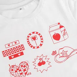 LULU & SKY Print Cotton Crop Top image 2