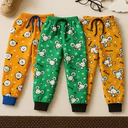CORTICA Infant Boys Pack Of 3 Printed Mid-Rise Joggers-image-44