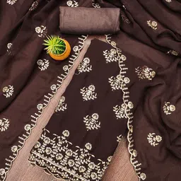 Rangtulika Ethnics Embroidered Unstitched Dress Material-picture-22