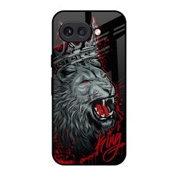 QRIOH Red Lion King Printed Sleek & Lightweight Silicone Google Pixel 9A Glass Back Case-picture-3