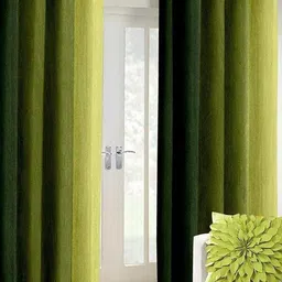BELLA TRUE Green & Olive Green 2 Pieces Long Door Curtains-picture-24