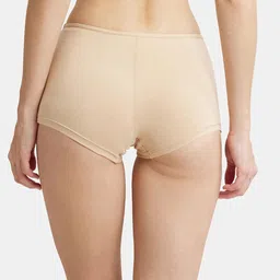 jockey SS04 High Coverage Super Combed Cotton Elastane Stretch with StayFresh Treatment Women Boy Short Beige Panty image 3