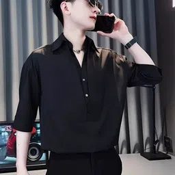 KPOP Men Henley Neck T-shirt-picture-23