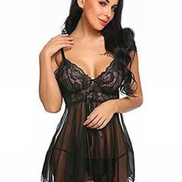 GuSo Shopee Women Black Nylon Baby Dolls-picture-17