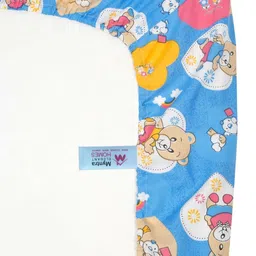 Myntra Elegant Homes Blue 400 TC Pure Cotton Single Fitted Bedsheet Set 2.25 m x 1.5 m image 3