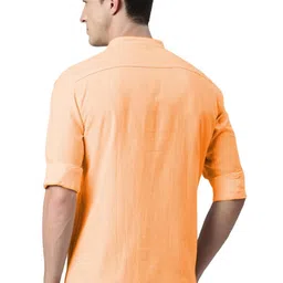 BHUVIKOO Men Orange Kurtas image 4