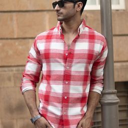 Powerlook SS25 Brushed Checked Spread Collar Casual Shirt-picture-36