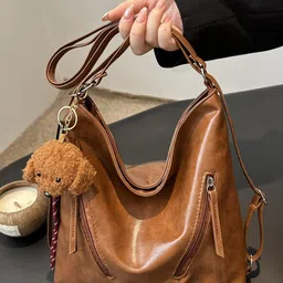 StyleCast Self design Zip Detail Structured Shoulder Bag image 4