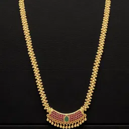 Anouk Gold-Plated American Diamond Stone Studded Necklace & Chains image 3