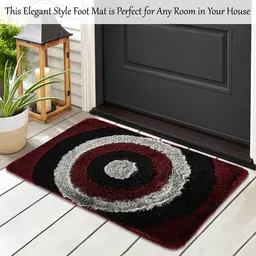 Kuber Industries Black & Grey 3 Pieces Printed Anti-Slip Bathroom Mat image 4