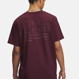 UNDER ARMOUR Graphic Printed Drop-Shoulder Sleeves Oversized Sports T-shirt image 2