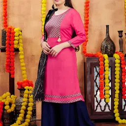 BAESD Girls Printed A-Line Kurta image 5