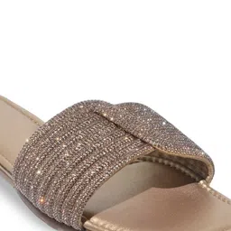 Koblerr Women Embellished Ethnic Open Toe Flats image 5