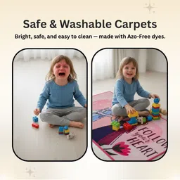 Athom Living Multicoloured Cartoon Characters Anti-Skid Nylon Carpet image 5