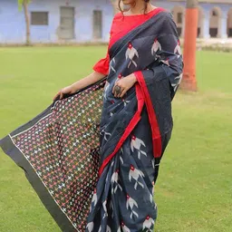 KALINI Ikat Printed Saree image 2