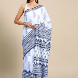 BUTA BUTI Ethnic Motifs Printed Pure Cotton Saree-picture-11