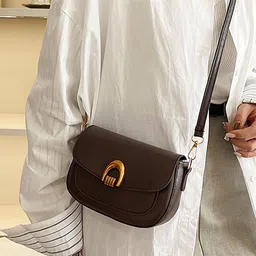 LULU & SKY PU Structured Sling Bag image 3